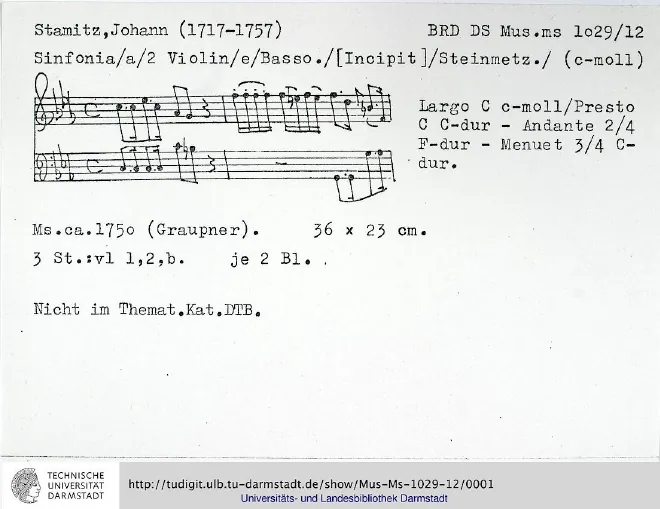 First page of Trio in C minor