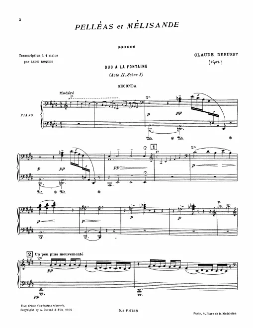 First page of Pelléas et Mélisande