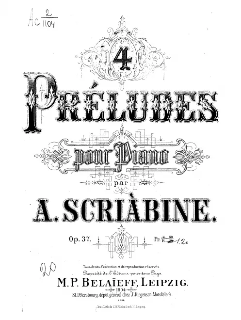 First page of 4 Preludes