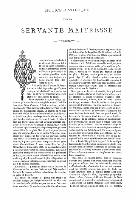 First page of La serva padrona