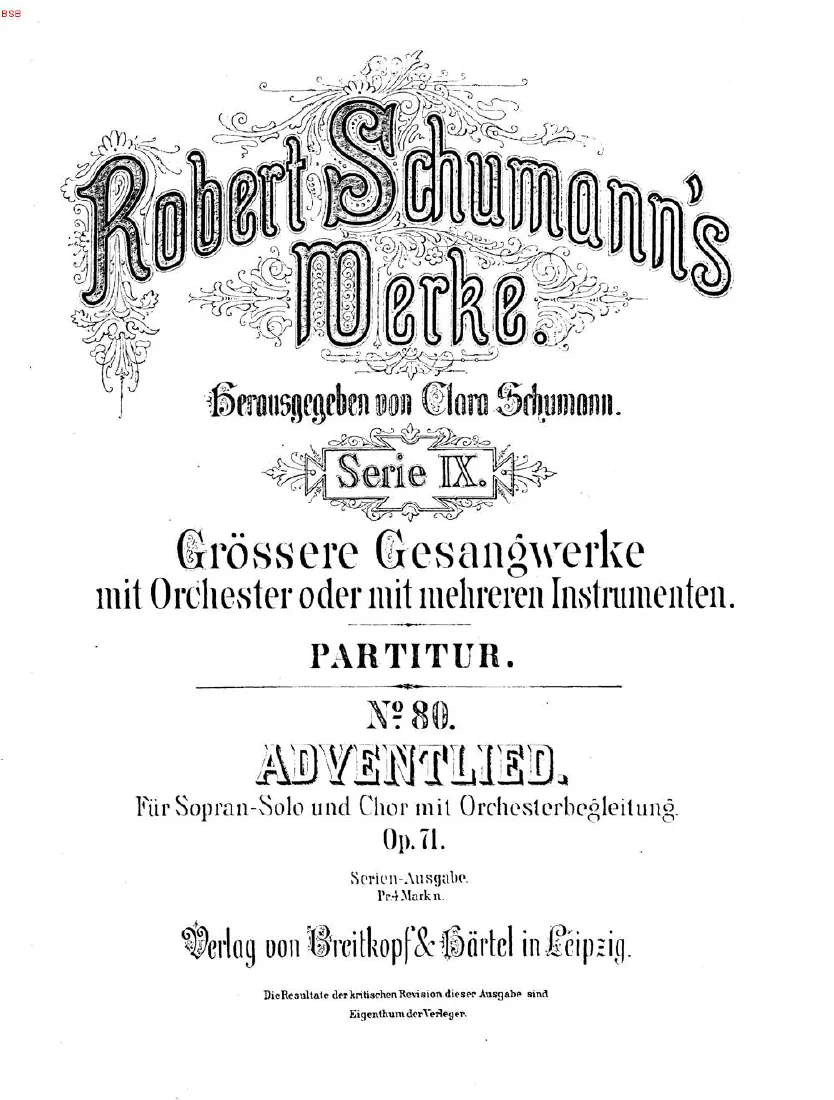First page of Adventlied