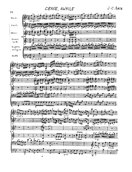 First page of Cease a while ye winds to blow