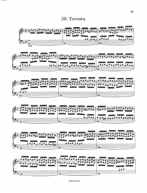 First page of Toccata in G minor