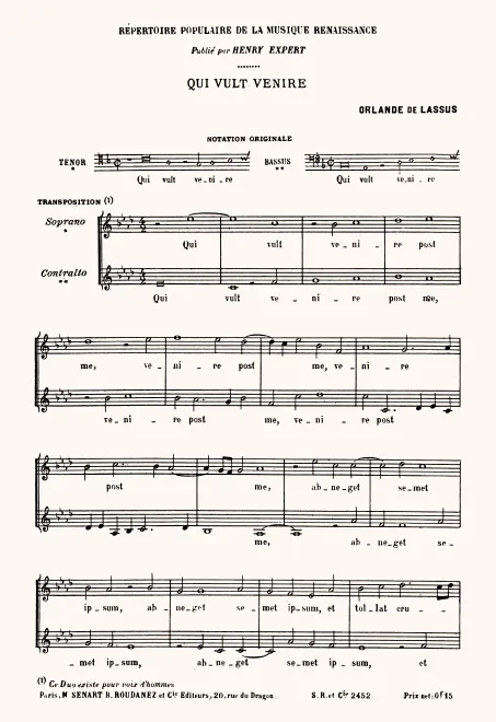 First page of Qui vult venire post me