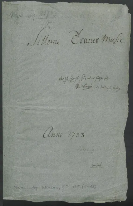 First page of Ach wie nichtig ach wie flüchtig, TWV 4:6