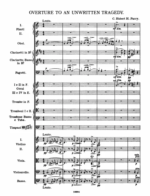 First page of Overture to an Unwritten Tragedy