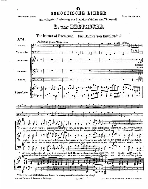 First page of 12 Scottish Songs