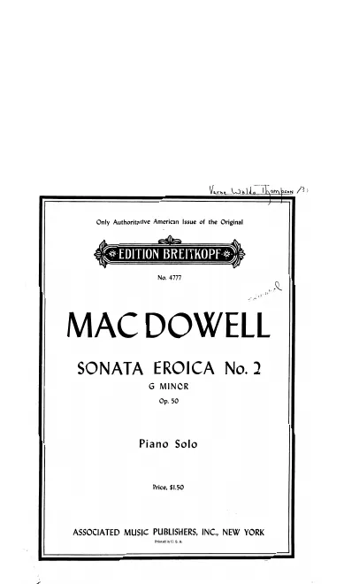First page of Piano Sonata No.2