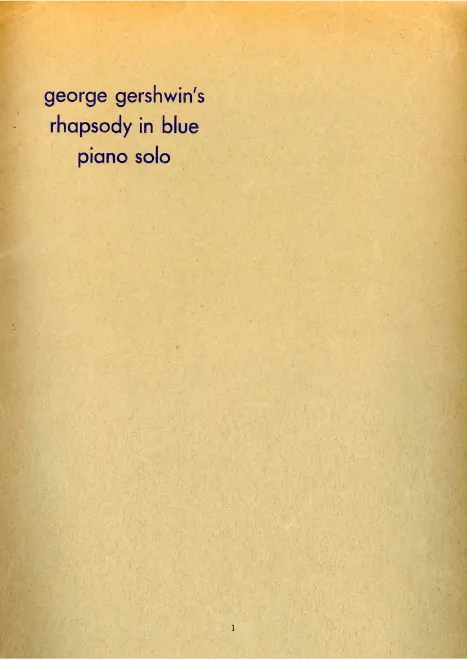 First page of Rhapsody in Blue