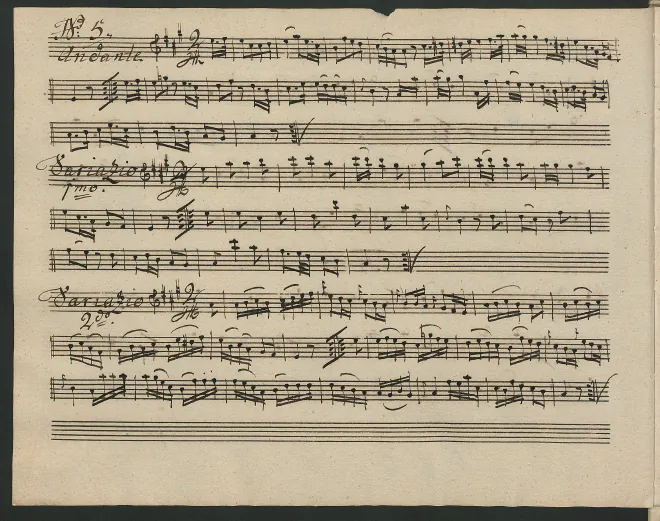 First page of Baryton Trio in A major