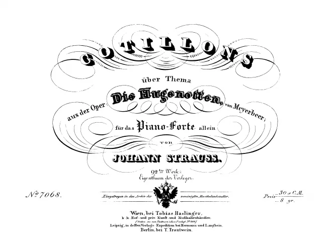 First page of Cotillons, Op.92