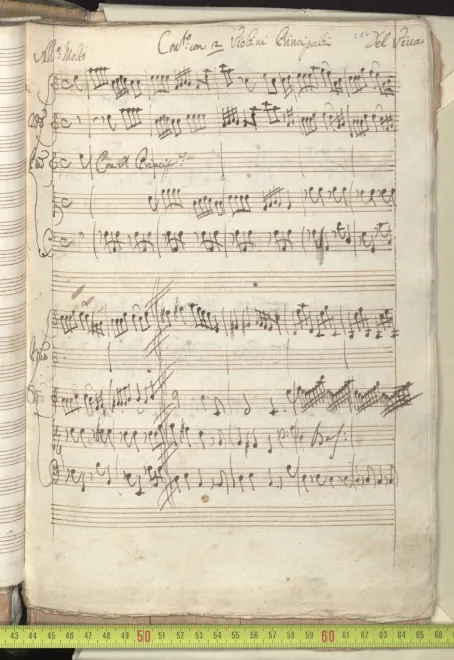 First page of Concerto for 2 Violins in A minor