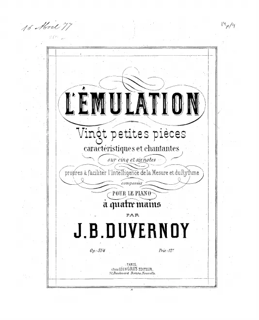 First page of L'émulation