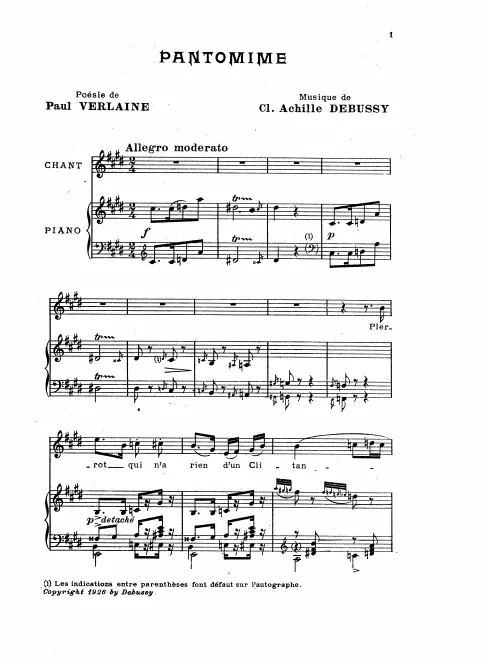 First page of Pantomime