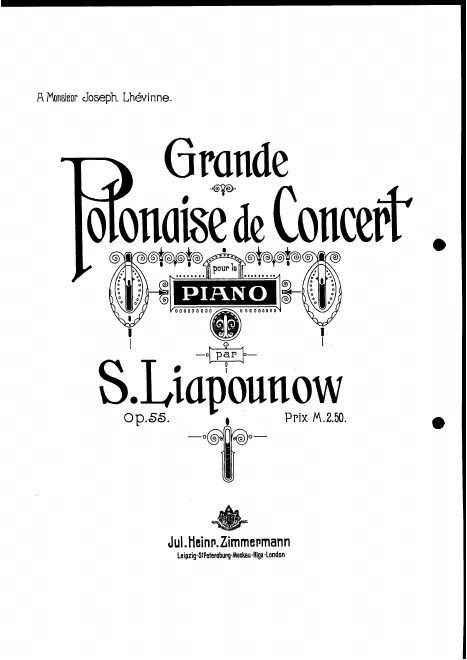 First page of Grande polonaise de concert