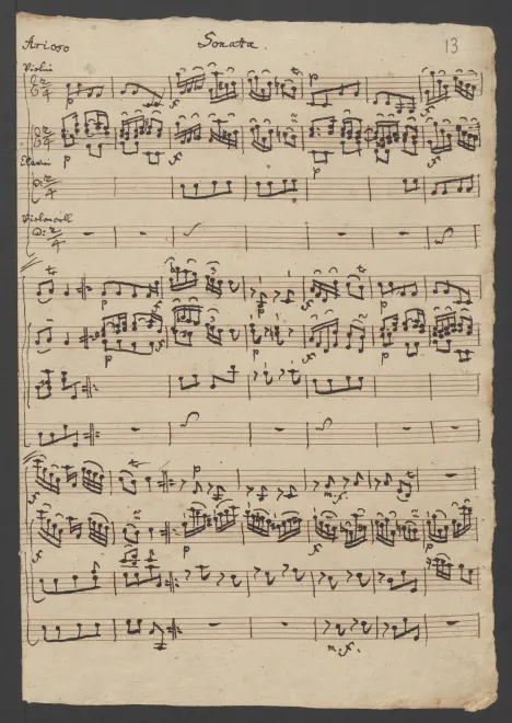 First page of Keyboard Trio in C major
