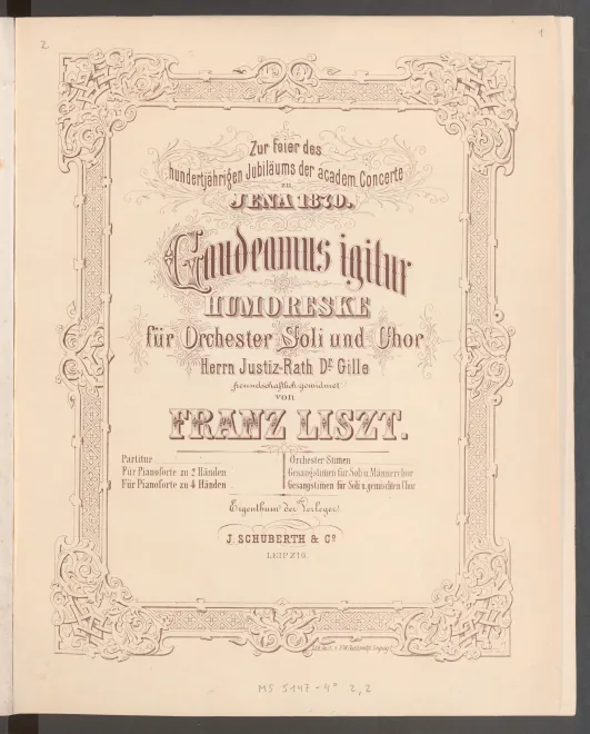 First page of Gaudeamus igitur