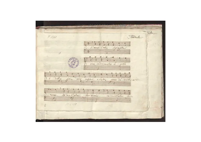 First page of Dove l'ali spiegate