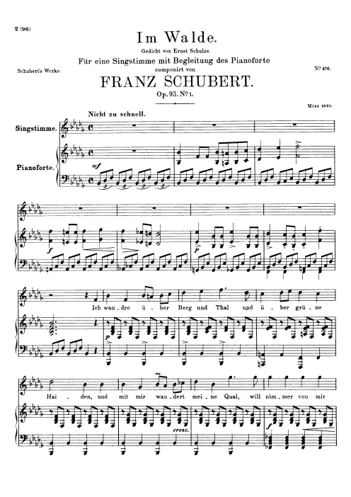 First page of Im Walde