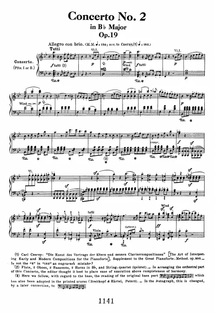 First page of Piano Concerto No.2