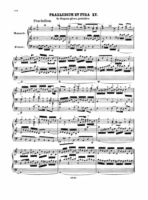 First page of Prelude and Fugue in C major