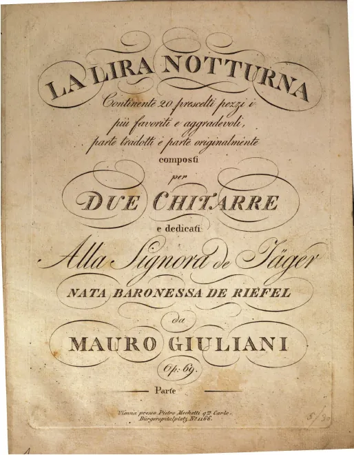 First page of La lira notturna
