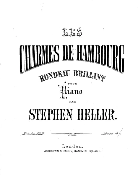 First page of Les Charmes de Hambourg, Op.2