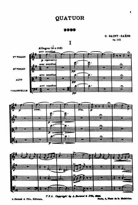 First page of String Quartet No.1