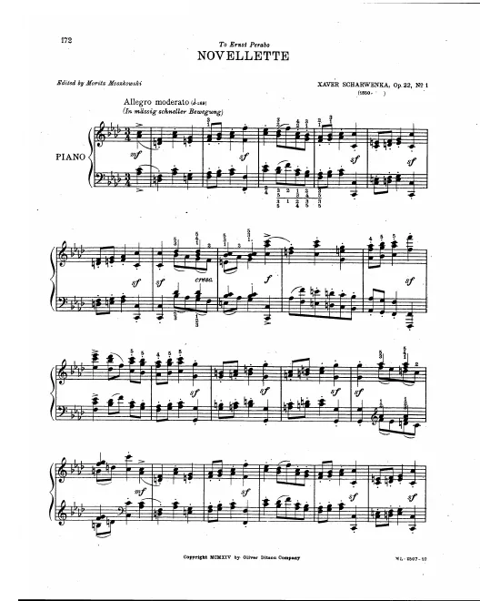 First page of 2 Piano Pieces, Op.22