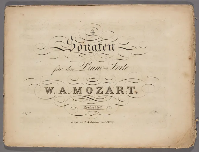 First page of 4 Sonaten für das Pianoforte