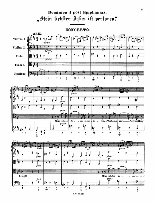 First page of Mein liebster Jesus ist verloren