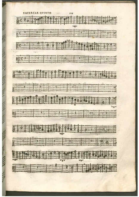 First page of Recercar quinto