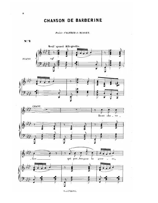 First page of Chanson de Barberine