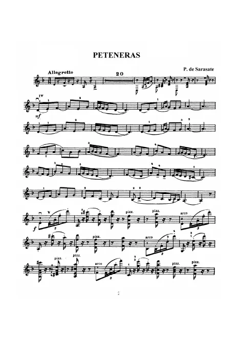 First page of Peteneras, Op.35