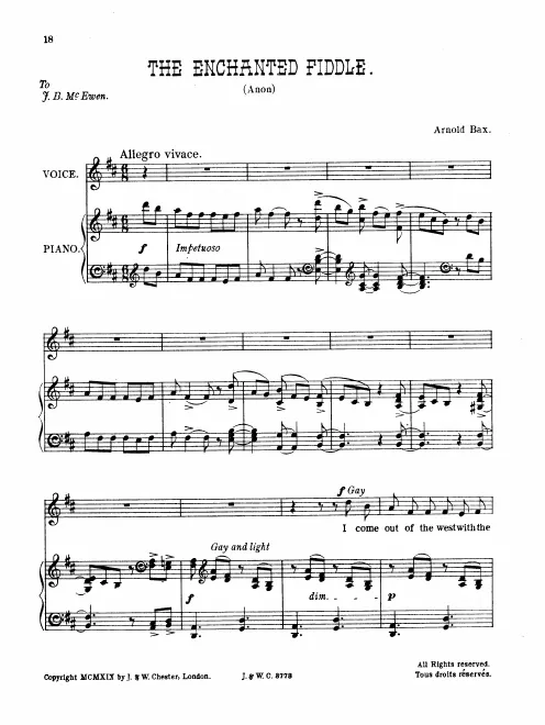 First page of The Enchanted Fiddle