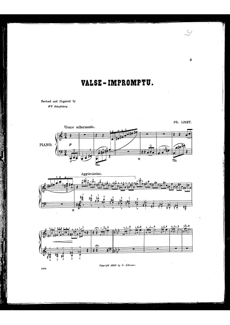 First page of Valse-Impromptu