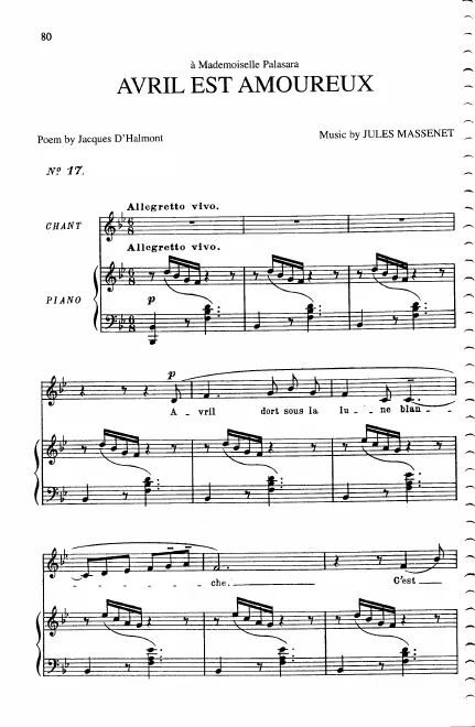 First page of Avril est amoureux