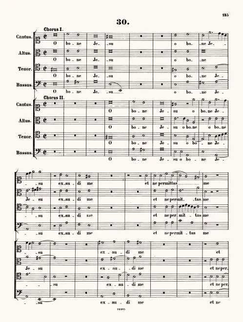 First page of O bone Iesu