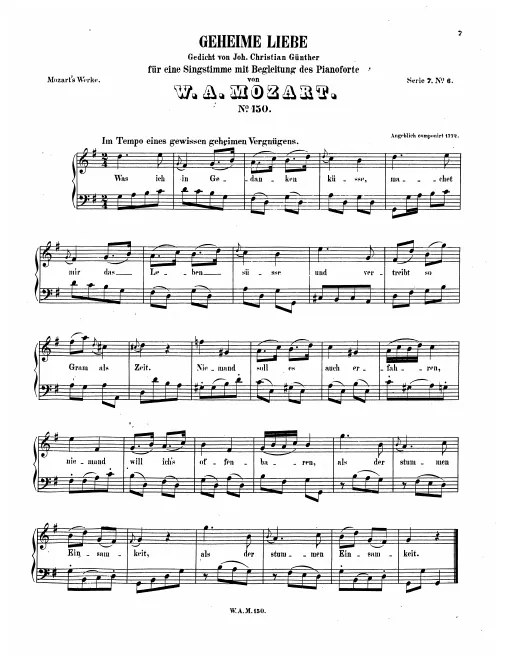 First page of Geheime Liebe