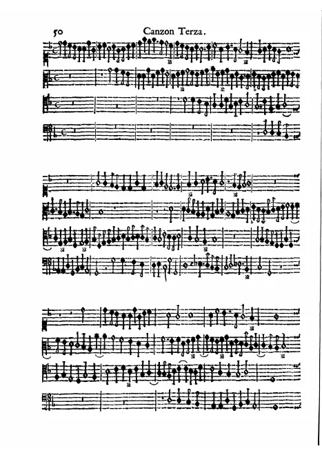 First page of Canzon sopra Secondo tono