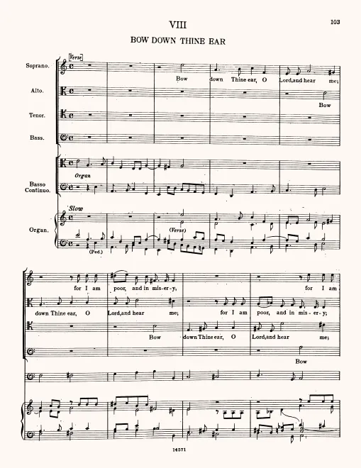 First page of Bow Down Thine Ear