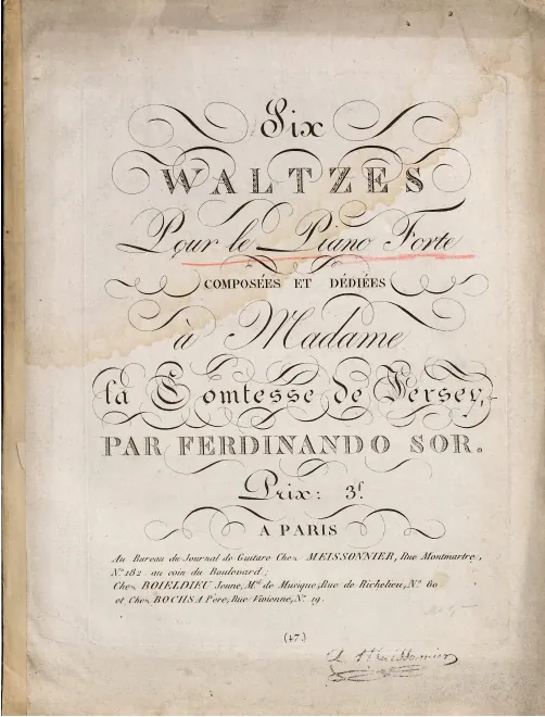 First page of 6 Waltzes pour le Piano Forte