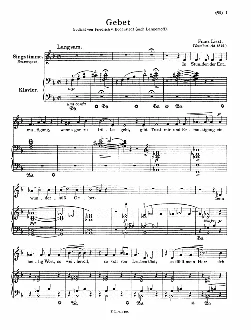 First page of Gebet