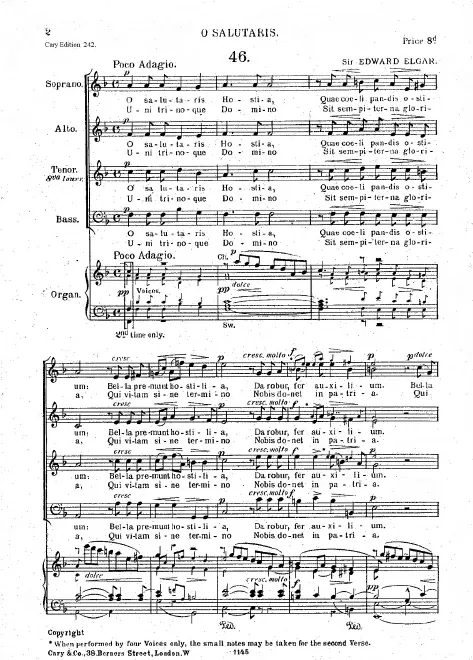 First page of O Salutaris Hostia No.3 in F major