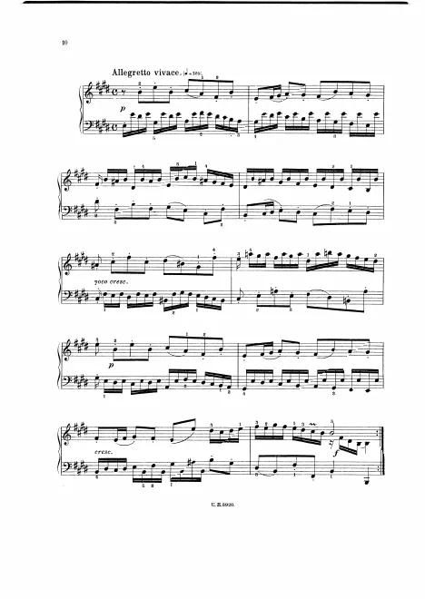 First page of Little Prelude in E major