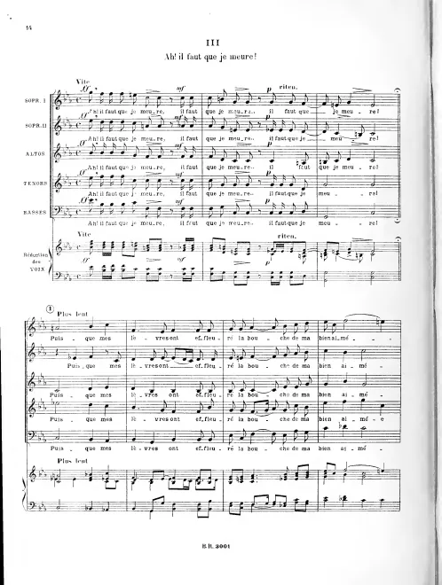 First page of Sì ch’io vorrei morire hora ch’io bacio amore