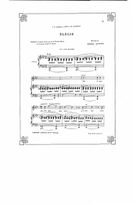 First page of Elégie