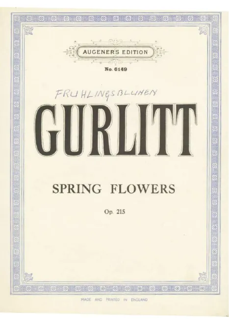 First page of Frühlingsblumen