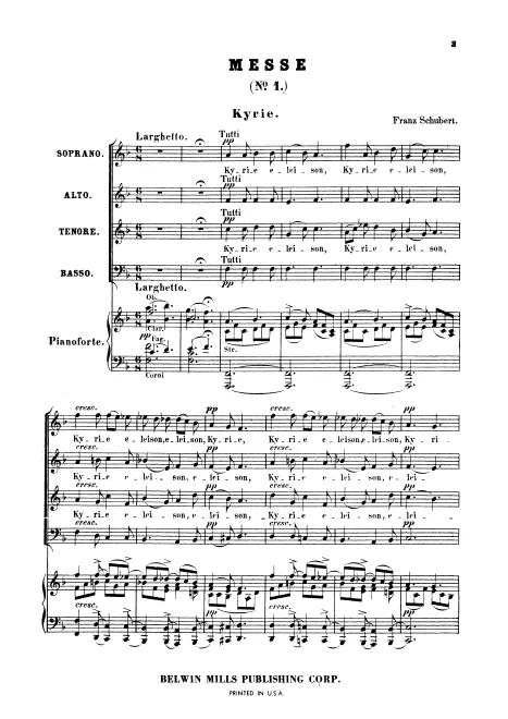 First page of Mass in F major