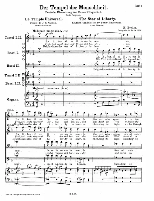 First page of Le temple universel